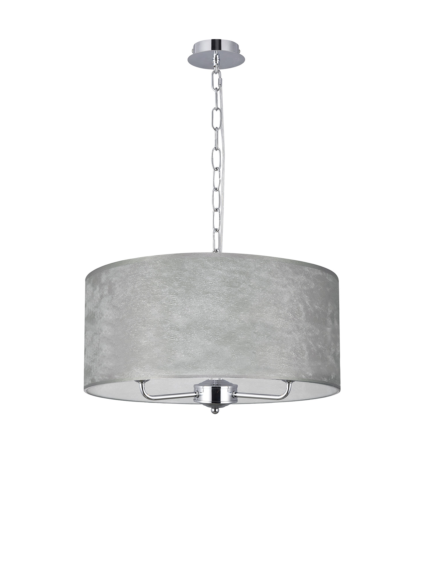 Banyan 50cm 3 Light Pendant Polished Chrome, Silver Foil DK0854  Deco Banyan